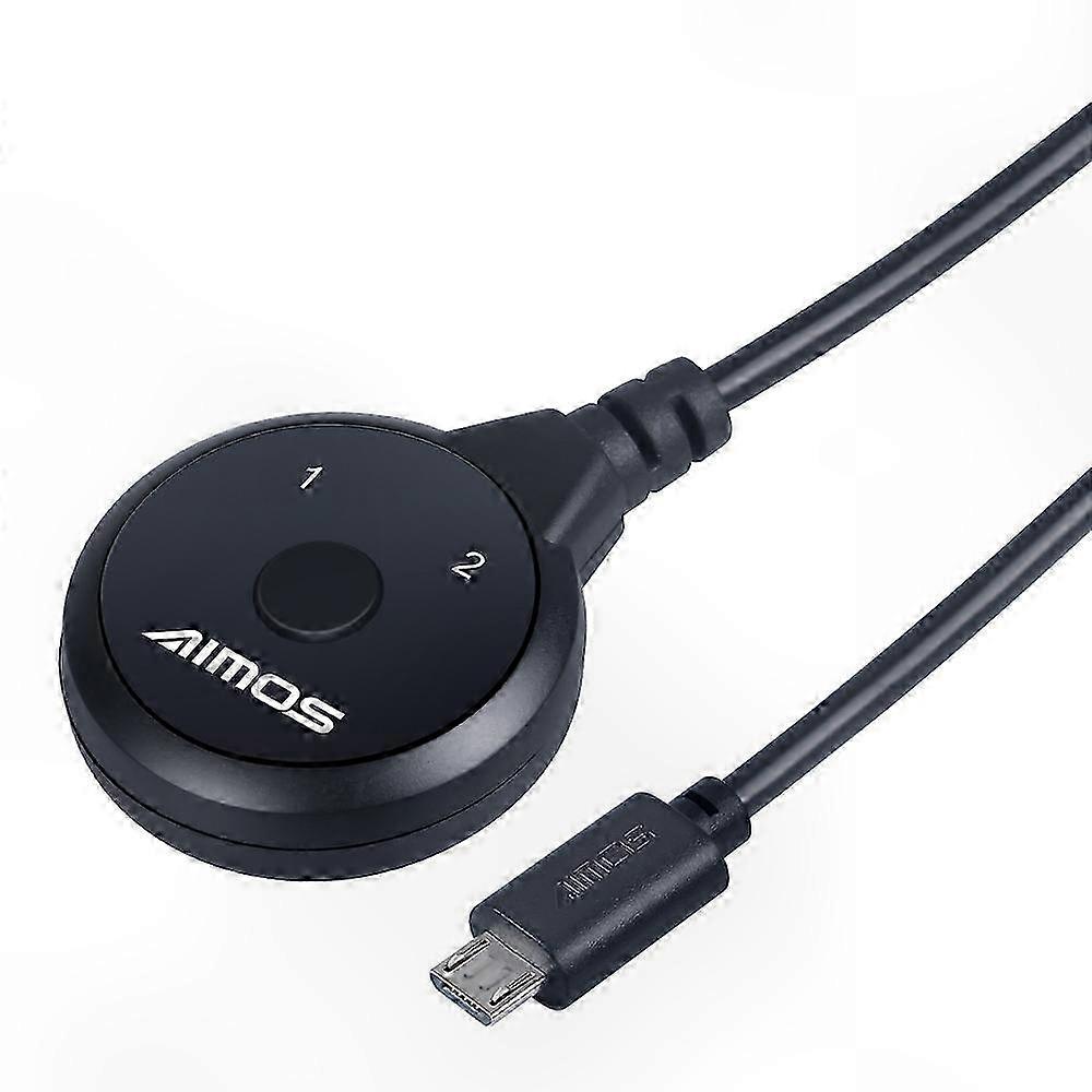 One-Button Sharing Switcher with Extension Cable for Easy Device Connectivity