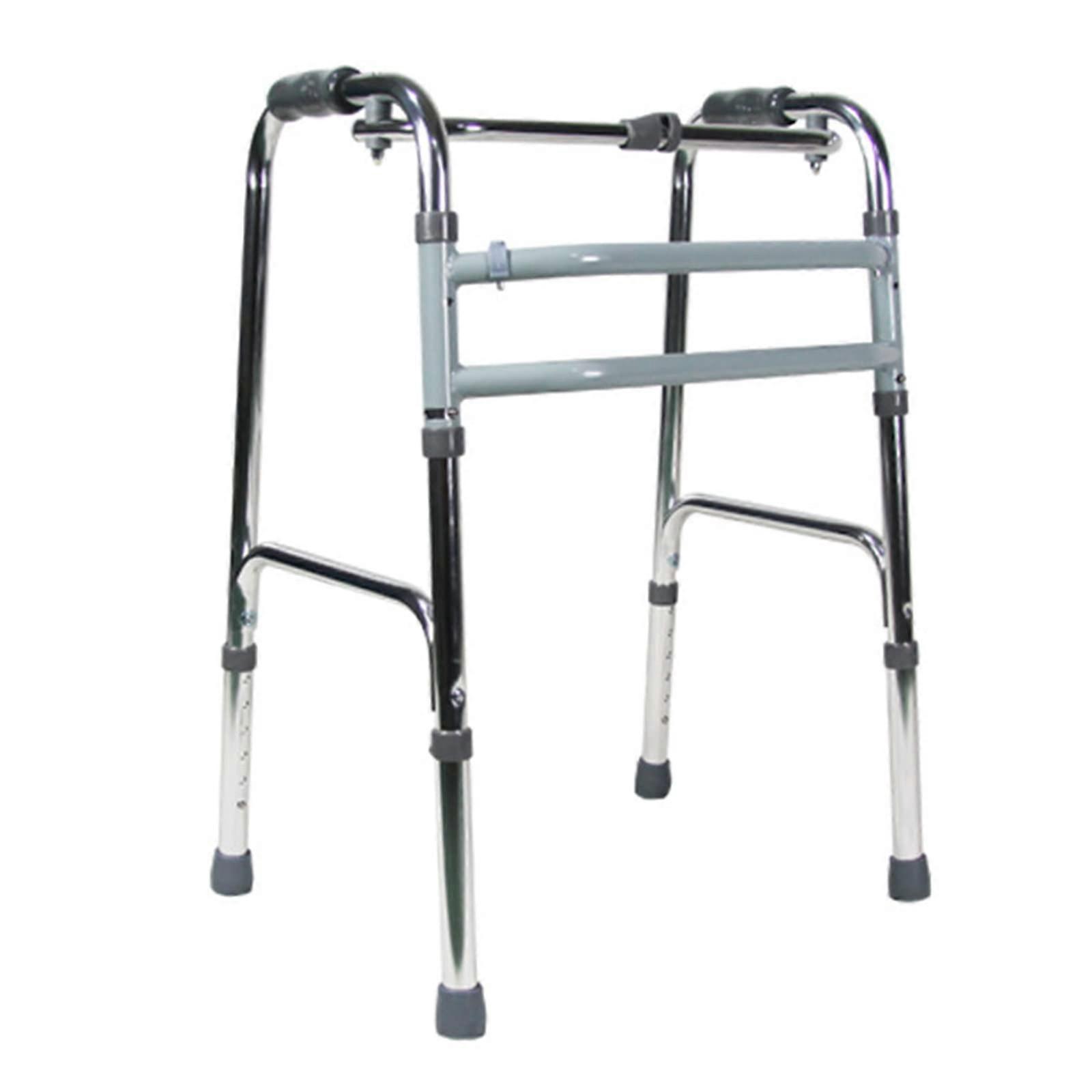 Foldable Walker for Seniors Height Adjustable Lightweight Frame with Padded Handles and Seat