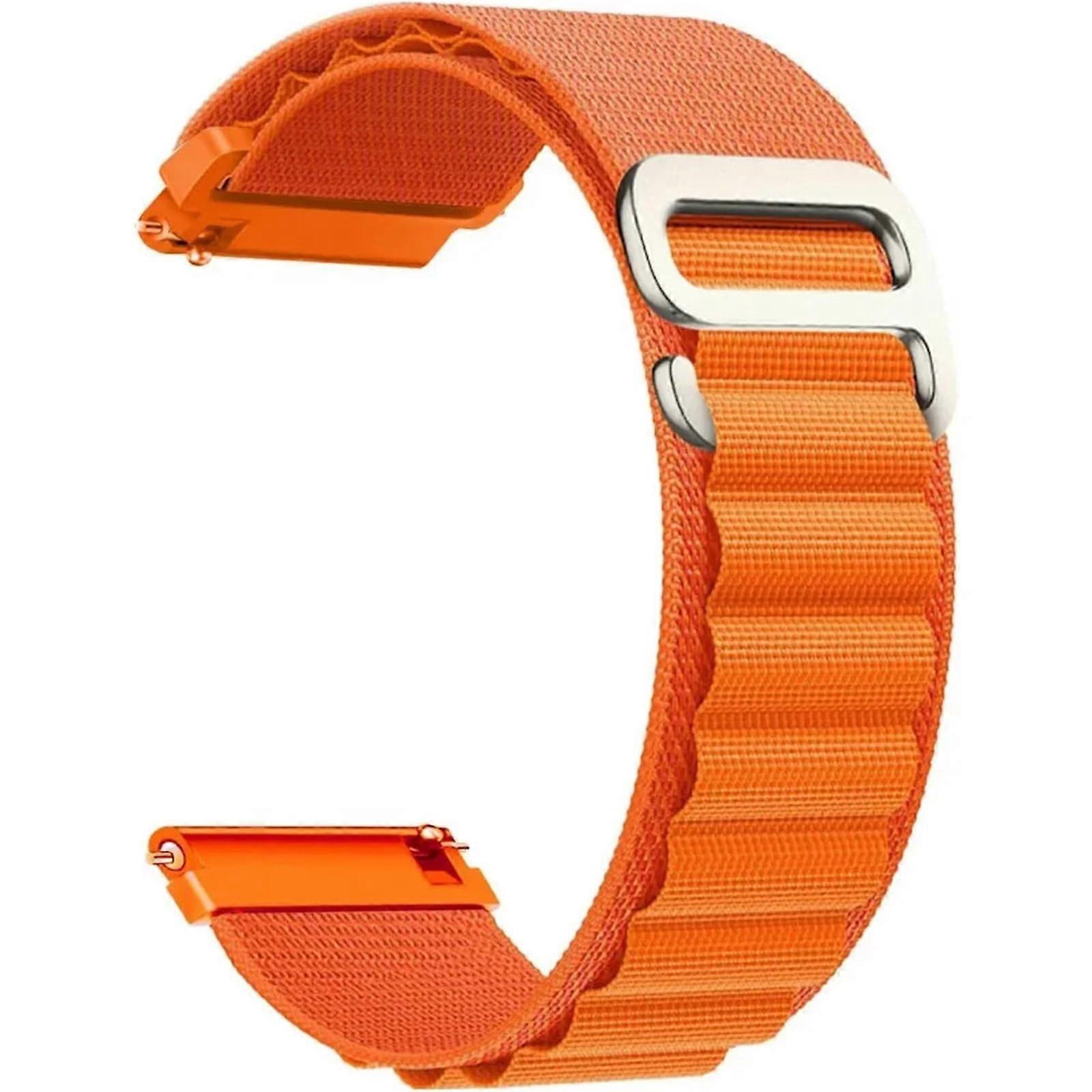 Alpine Orange Nylon Sport Loop 20mm Replacement Strap for Samsung Galaxy Smartwatch