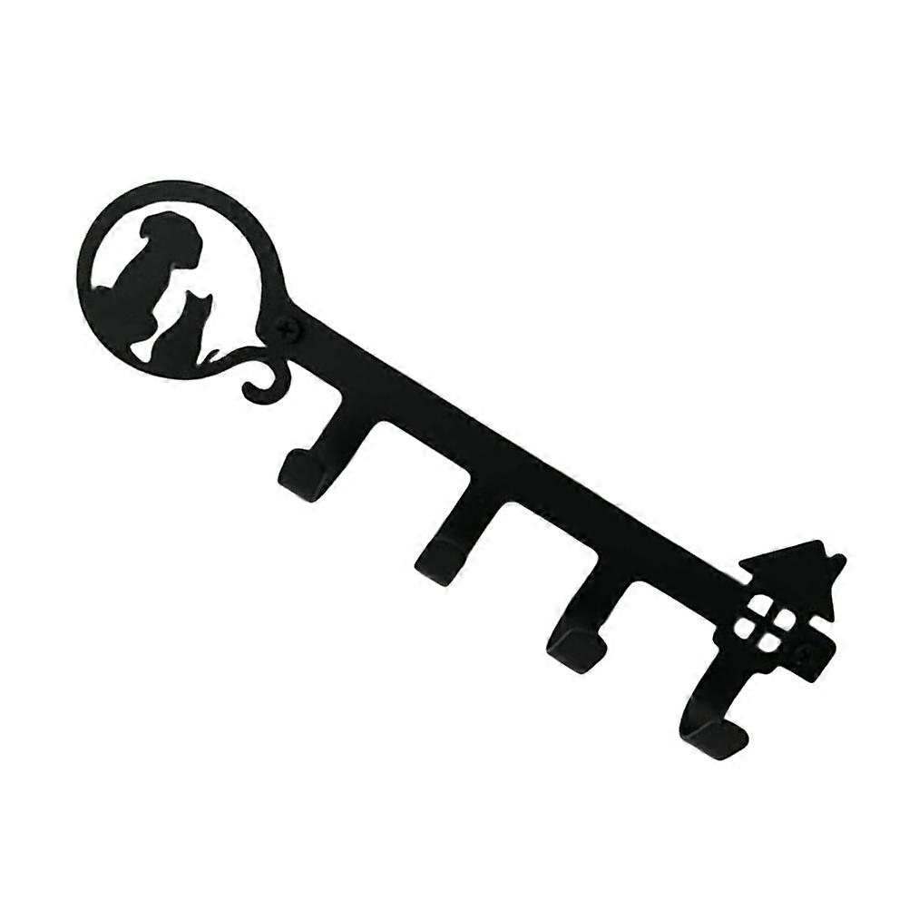 Black Iron Key Holder Practical Key Holder for Decor 2Pcs Set