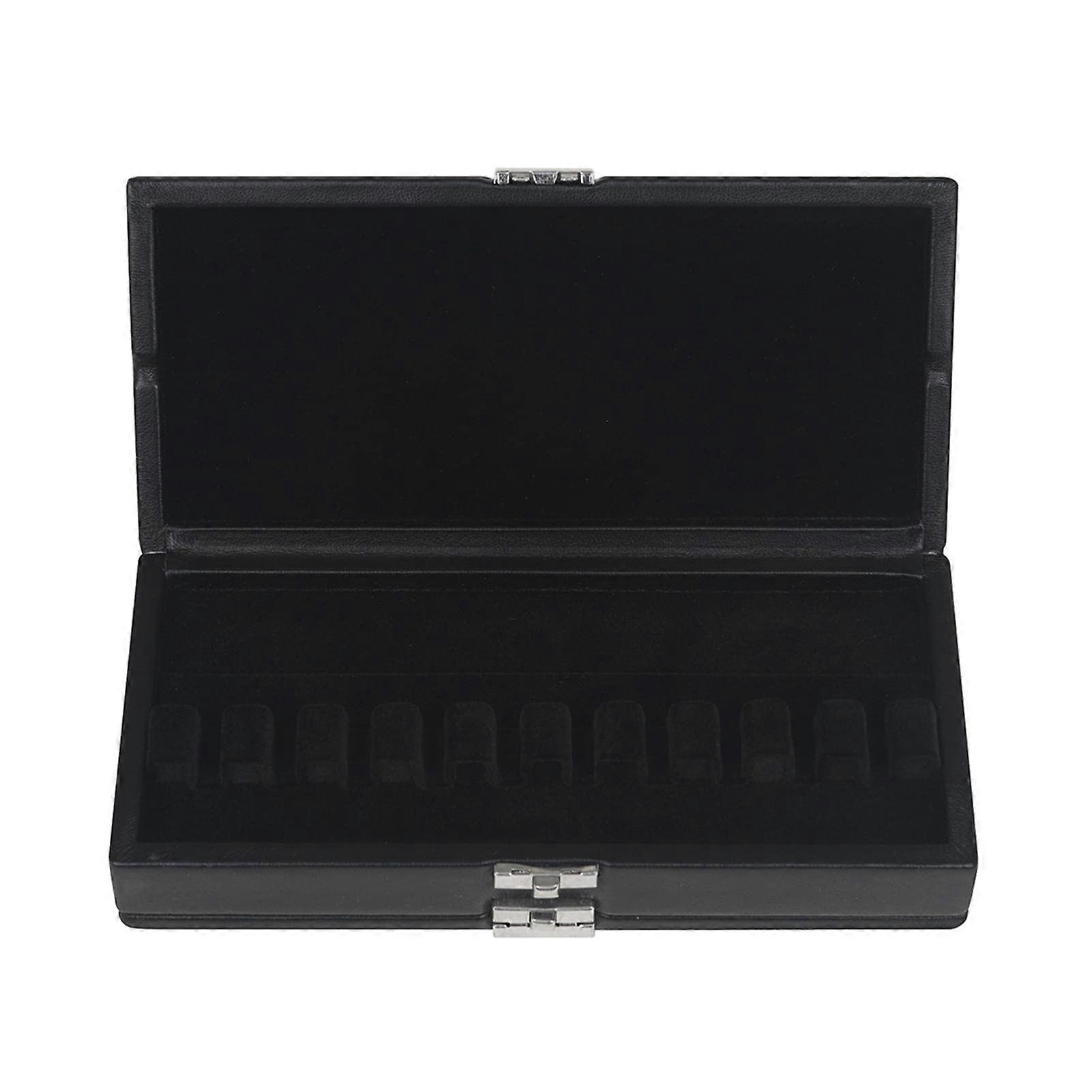 Clarinet and Oboe Reed Case PU Leather with Moisture Control Protective Storage Black