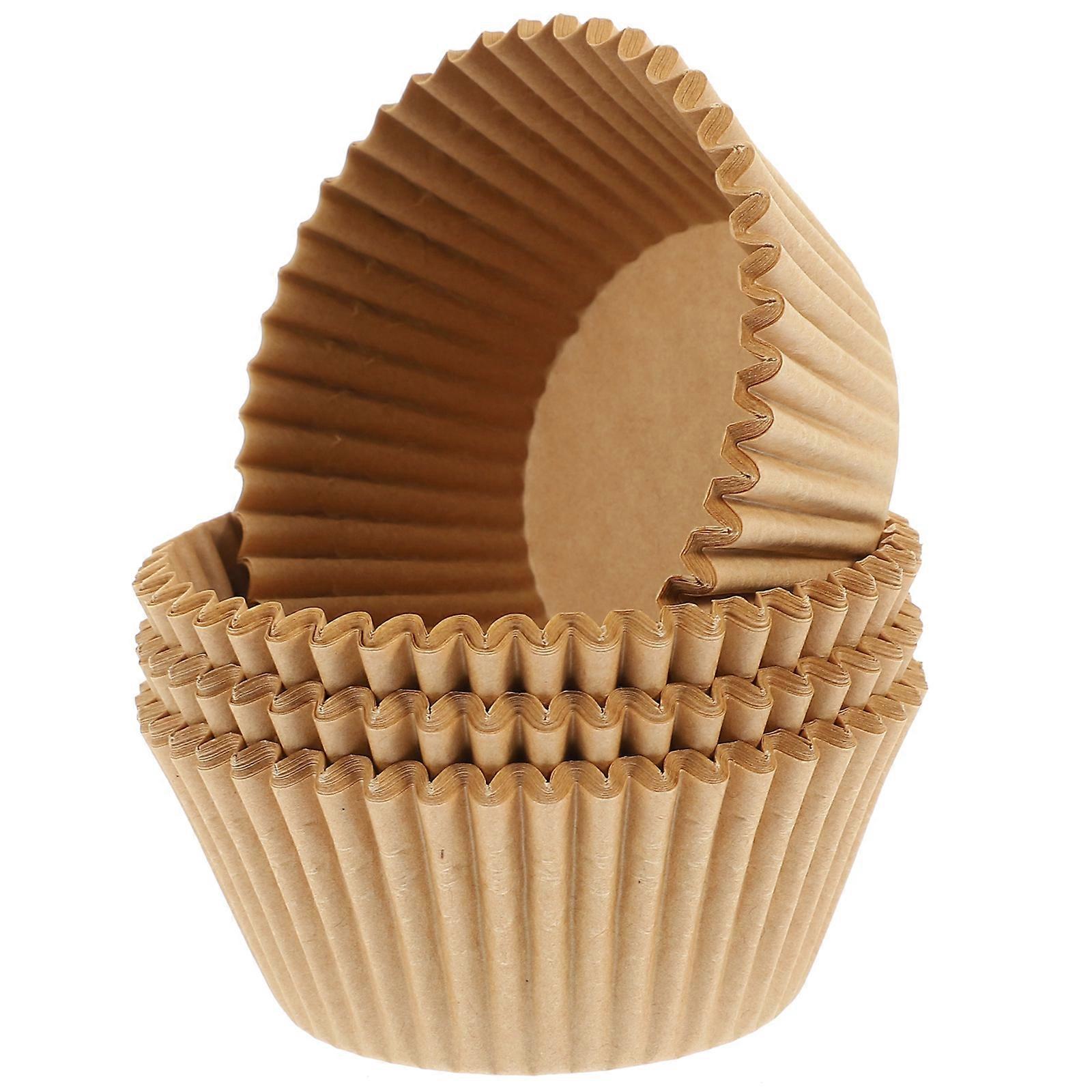 Paper Cake Baking Cups for Muffin Liners 100Pcs Beige Baking Supplies