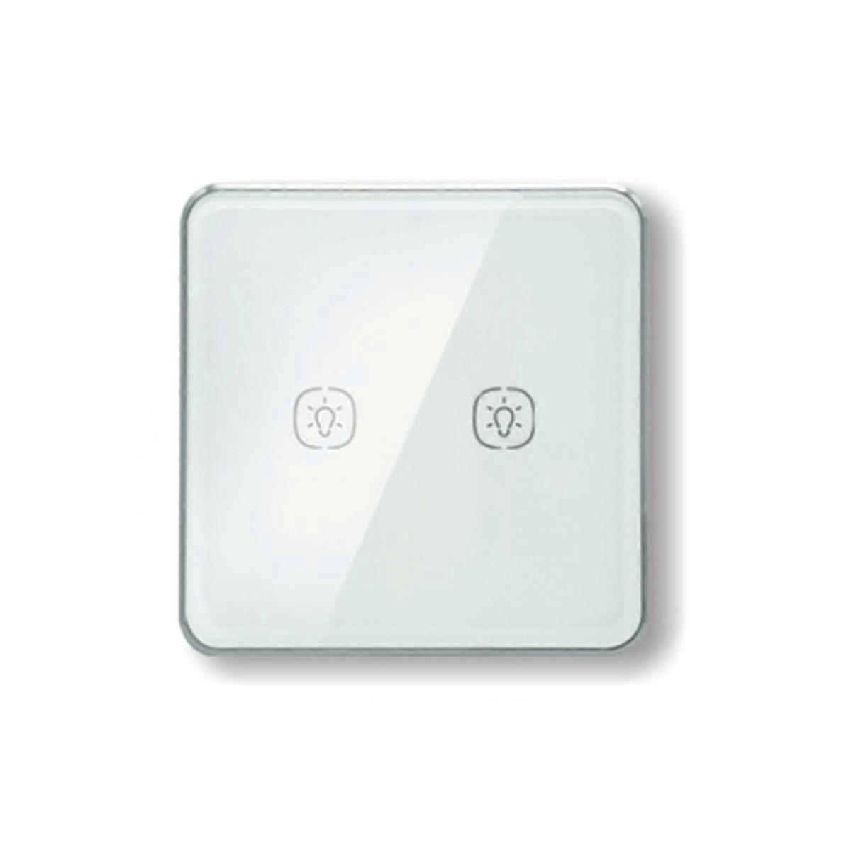 Zigbee Light Switch with Aluminum Frame Glass Touch Switch Work 1 Way