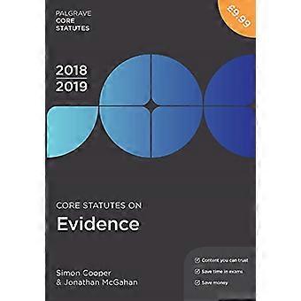 Principales lois sur preuve 2018-19 (Palgrave Core statuts)