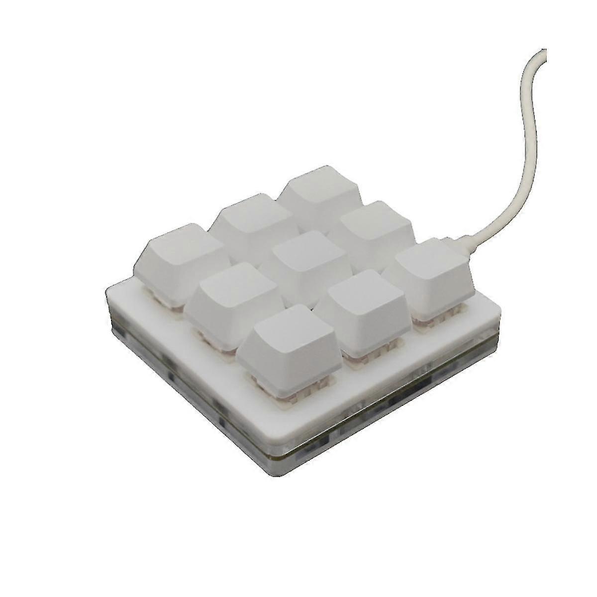 9-key Mini Mechanical Keypad Select All Copy Paste Custom Shortcut Key One-key Password Mechanical