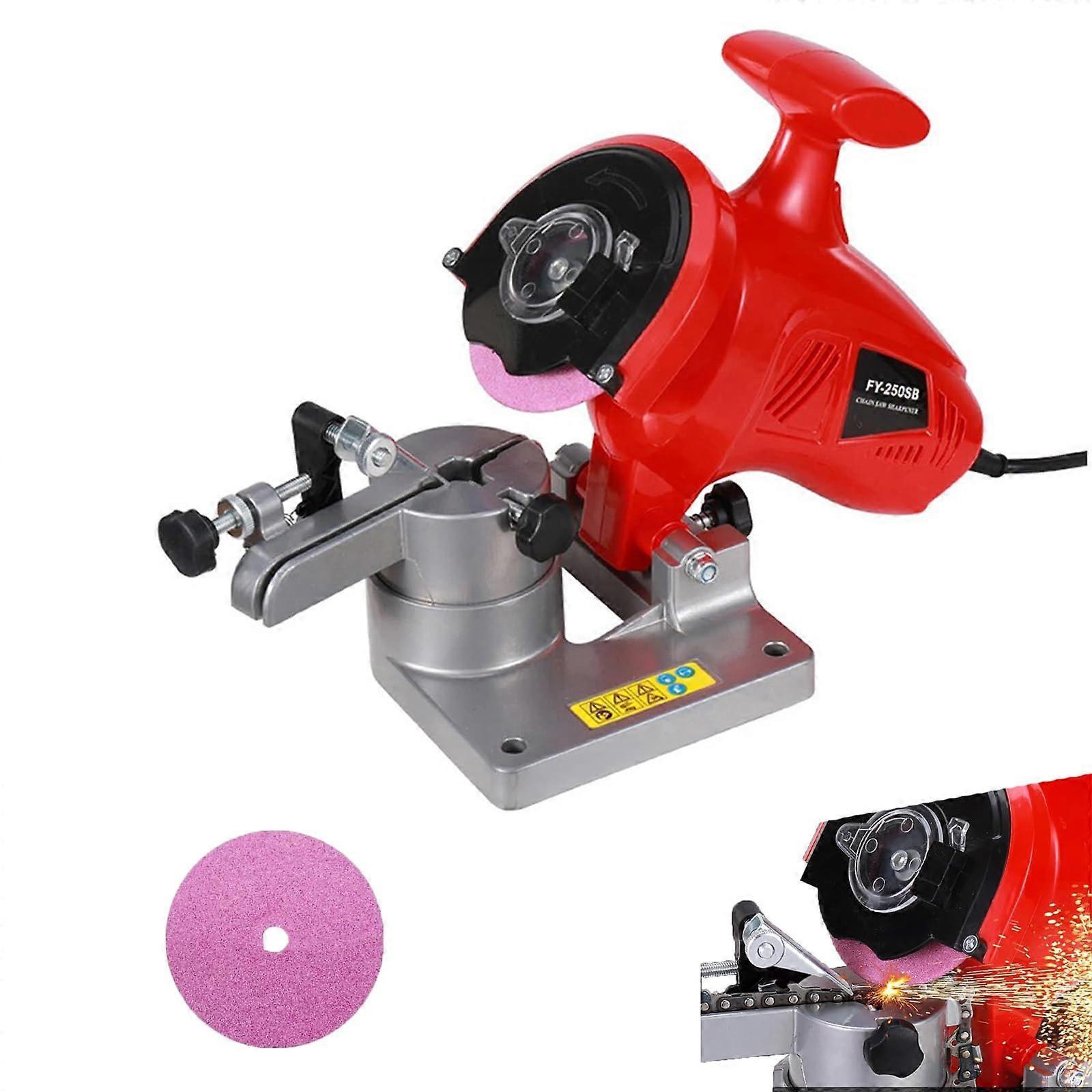 Electric Chain Grinder with Grinding Disc, MultiAngle Chainsaw Sharpening Tool for Fast Precise Use