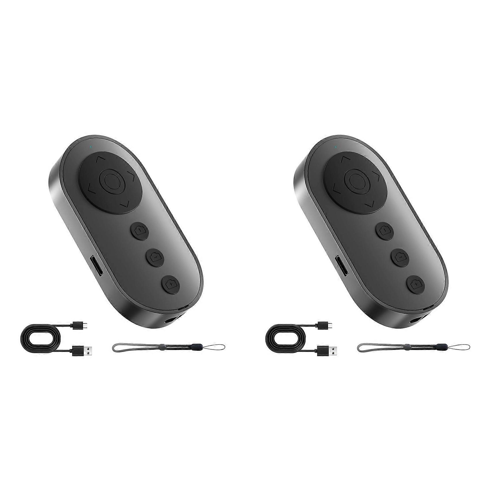 2X Bluetooth Camera Remote Shutter with Zoom and Front/Rear Camera Switch,Video Remote Control Selfie Stick