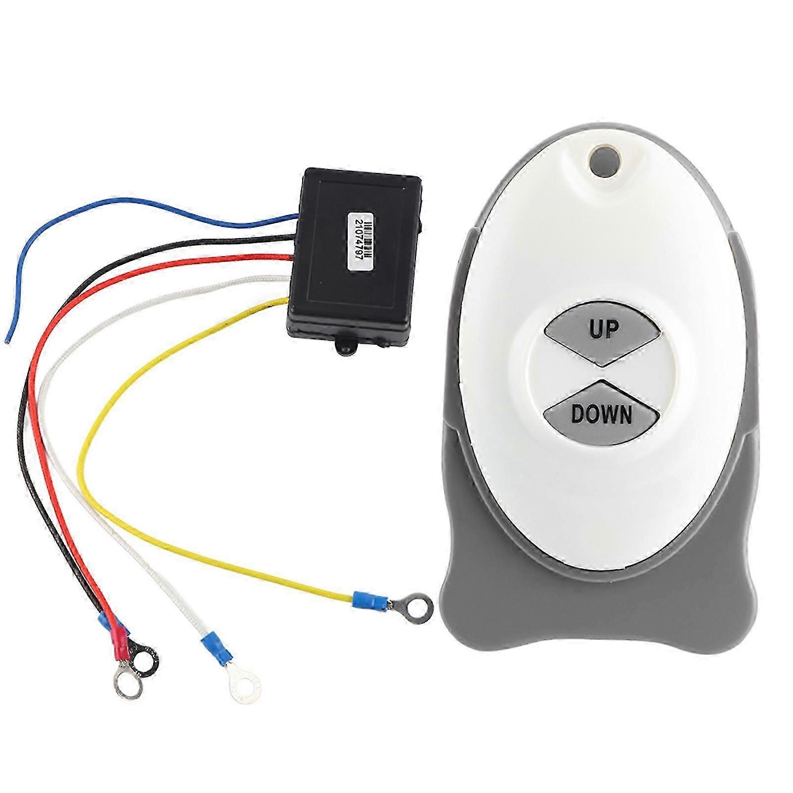 Anchor Remote Windlass Wireless Switch Controller Easy Installation Durable Waterproof Design Plastic Material Boat Sail Trim Controller for