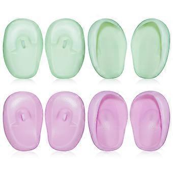 4 pares de protetores auriculares de silicone protetores auriculares cabeleireiro protetores auriculares para secador de cabelo chuveiro natação