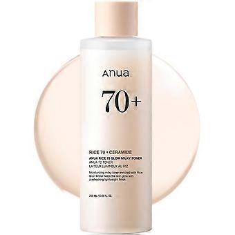 Rice 70 Glow Milky Toner, für strahlende Haut, Reiswasser, Niacinamid, Ceramide, Panthenol, parfümfrei, nicht komedogen, geeignet für Pilzakne, koreanische Hautpflege