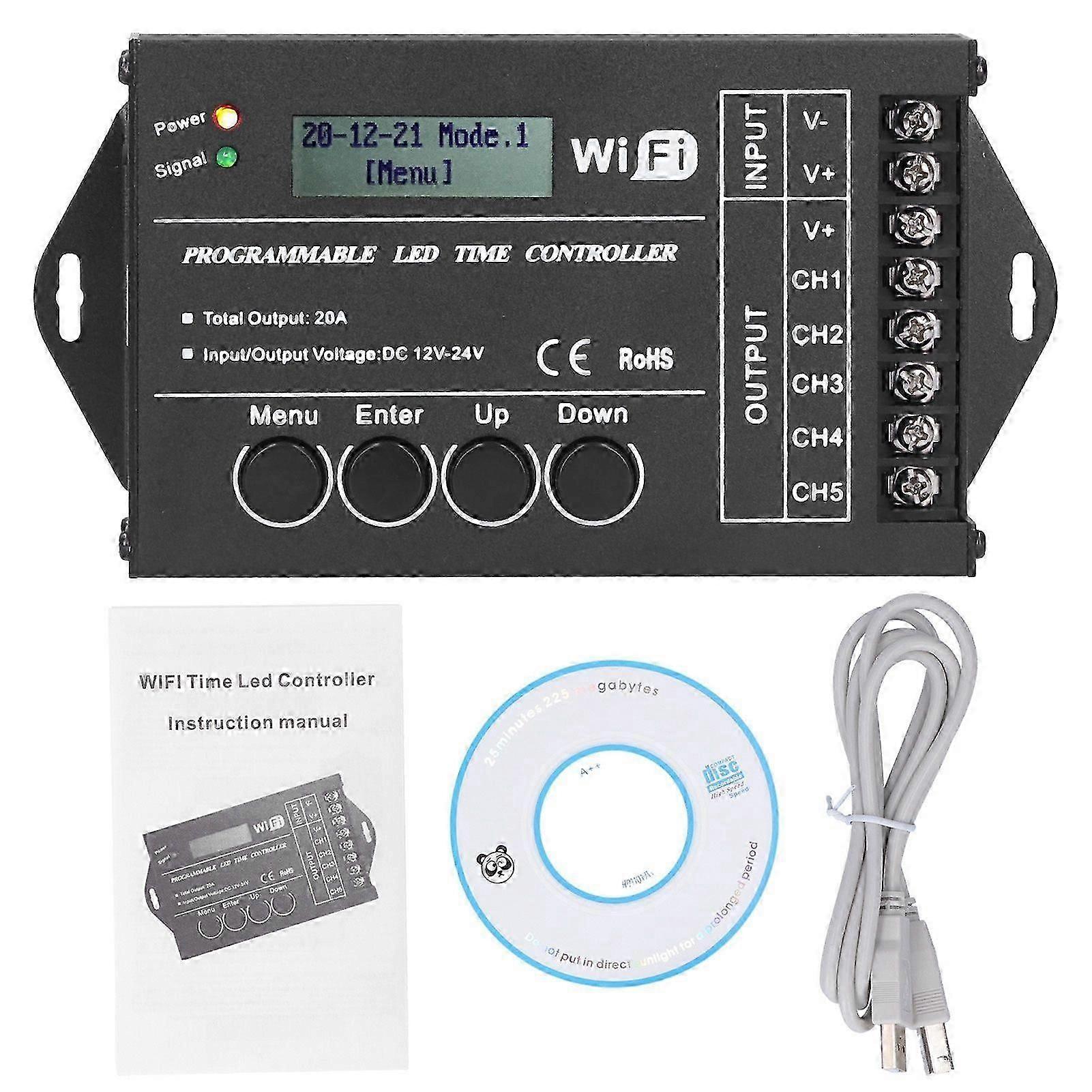 LED Light Controller Multifunctional WiFi Programmable Lamp Timing Switch Controller