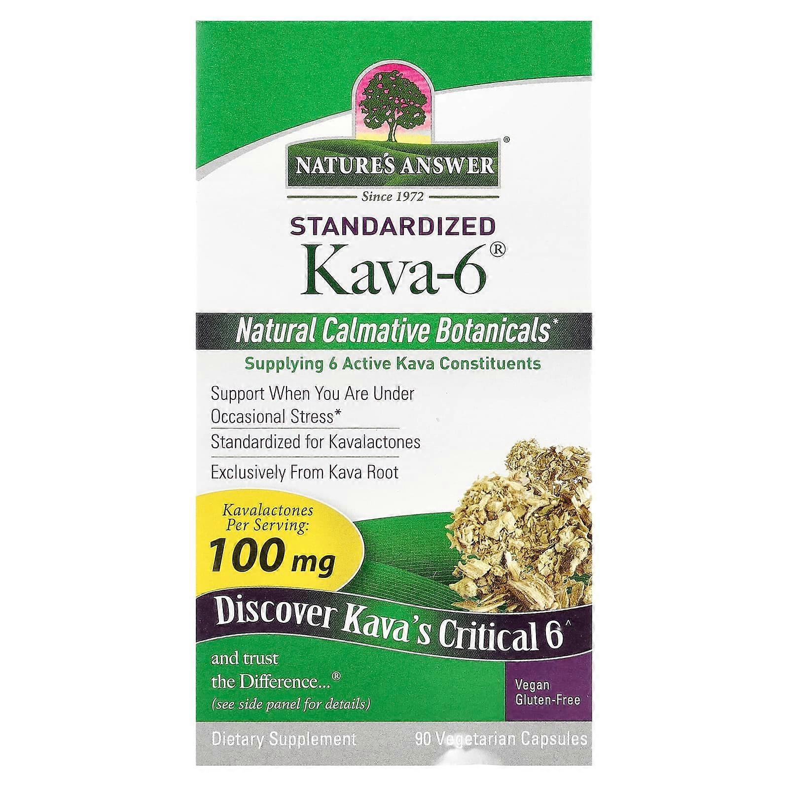 Nature's Answer, Standardized Kava-6 , 90 Vegetarian Capsules
