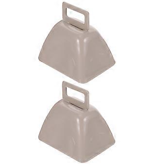 Cattle Bell Iron Bell for Decoration 2Pcs Square Hanging Bells