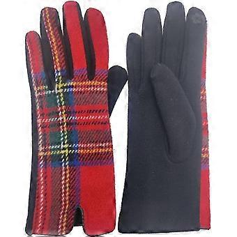 2026-Sj Damen-Handschuhe mit kariertem Tartanmuster und Touchscreen-Funktion – Winterwarmes Weihnachtsgeschenk