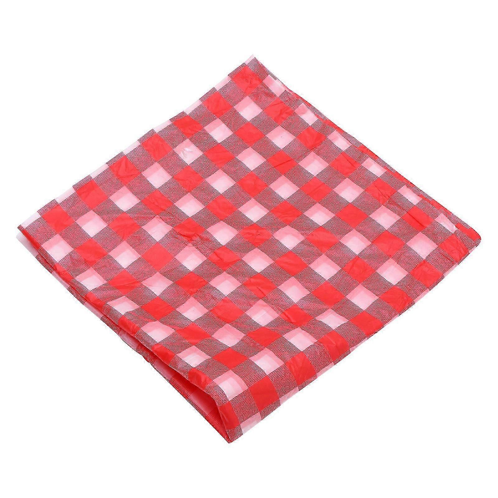 Disposable Tablecloth Checkered Pattern for Decoration 10Pcs Set