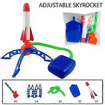 Raketenwerfer mit Fußpumpe und Luftantrieb – Outdoor-Spielzeug für Kinder, Raketen-Flugspiel