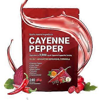 Cayenne Pepper 12 In 1 Botanical Extract Formula Nutrition Gels Chews 240 Counts