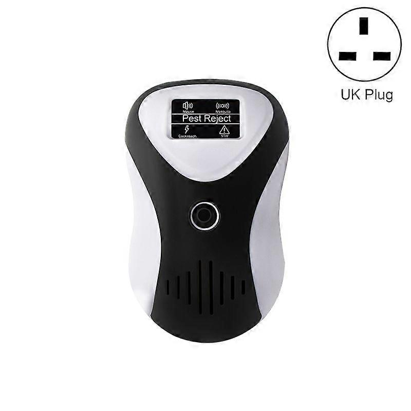 Ultrasonic Mouse Repeller Black White+UK Plug