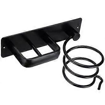 1 Set Durable Hair Dryer Holder 2 in 1 Aluminum Alloy Flat Irons Curling Wands Hanger compatible withShower Room