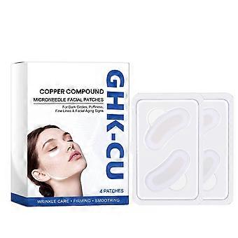 GHK-Cu Copper Compound Microneedle Under Eye Patches, Anti-Aging Firming Eye Mask, Gentle Copper Peptide Wrinkle Patch for Fine Lines Crow's Feet Dark