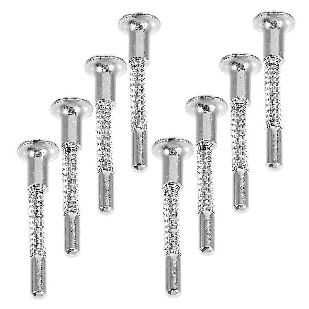 Silver Spring-Loaded Plunger Latch Set for Bed Replacement, 6-Piece