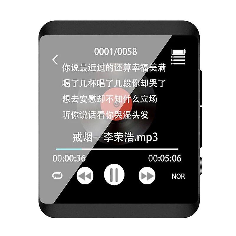 Mini Clip Bluetooth 5.0 Mp3 Player 8gb 16gb 1.5 Inch Full Touch Screen Music Fm Recording E-book Pedometer