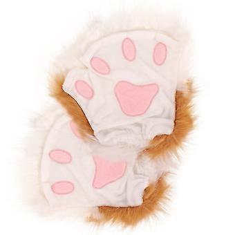 1 Pair of Cat Paw Gloves Cosplay Paw Gloves Props Animal Paw Gloves Plush Cat Paw Mittens Decorations