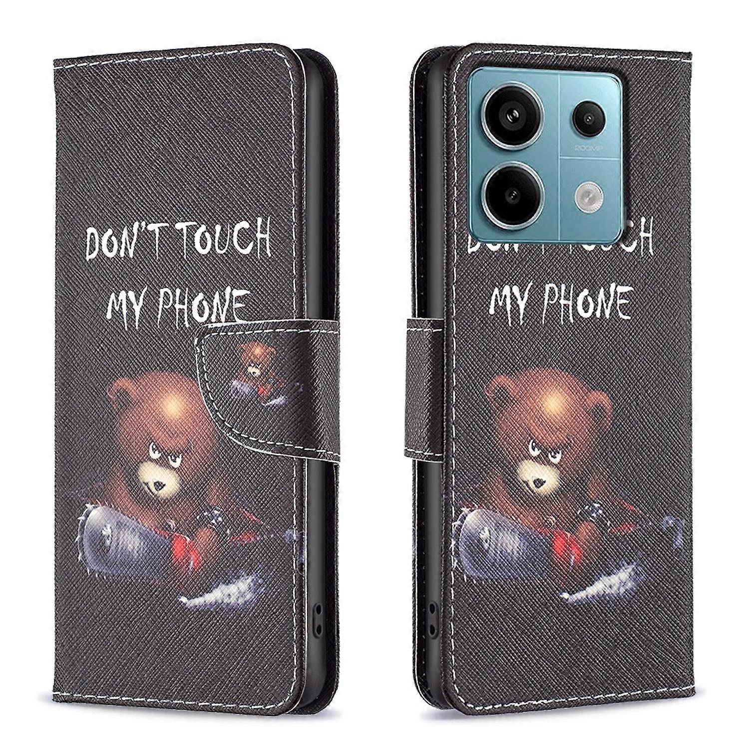 Faux Leather Book Phone Case for Xiaomi Redmi Note 13 Pro / Poco X6, Design 6, Protective Case