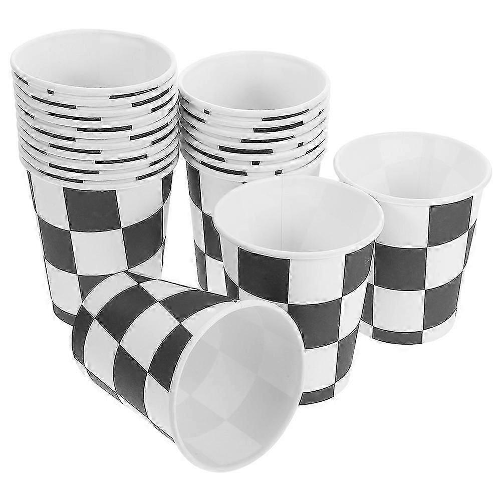 Party Checkered Cups for Decor 200Pcs Cups