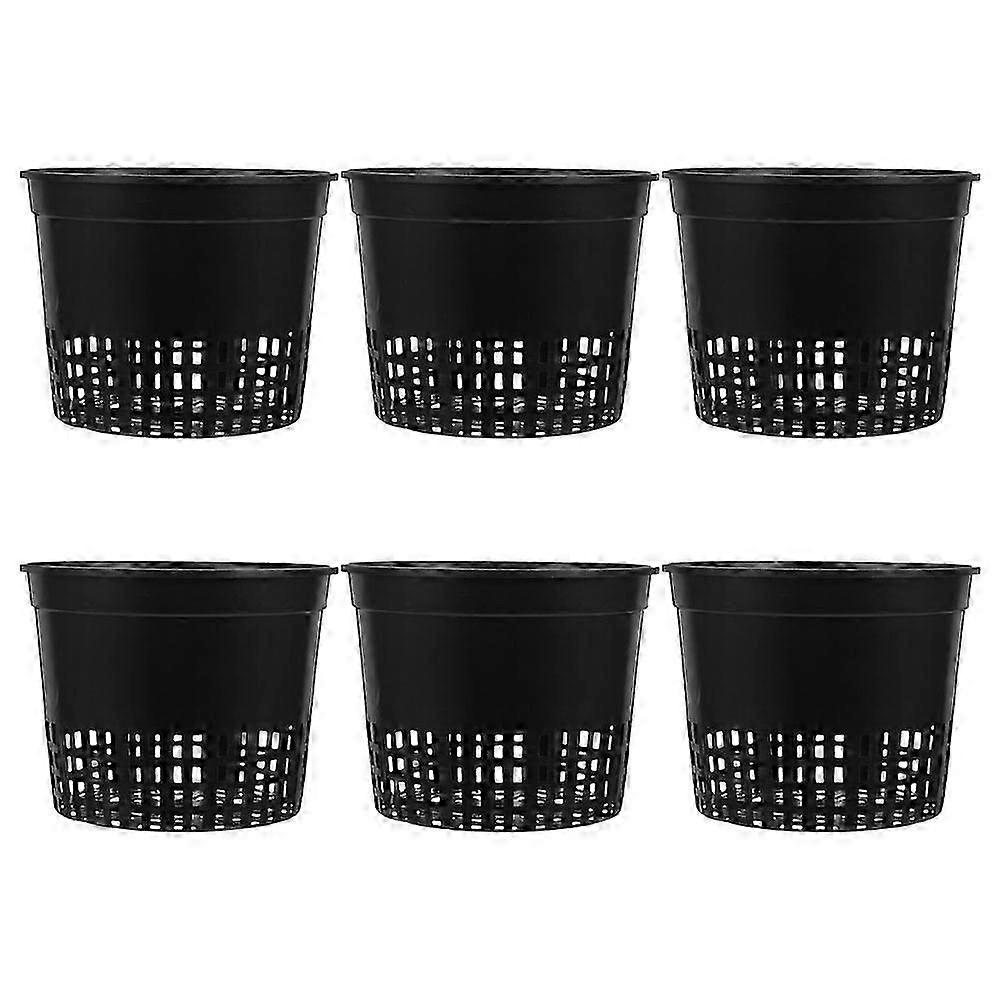 Plastic Hydroponic Mesh Planter Cups, 6Pcs for Indoor Plant Growing