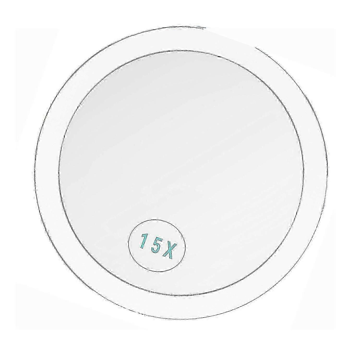 15x Magnifying Mirror Round With 2 Suction Cups compatible with Bathroom