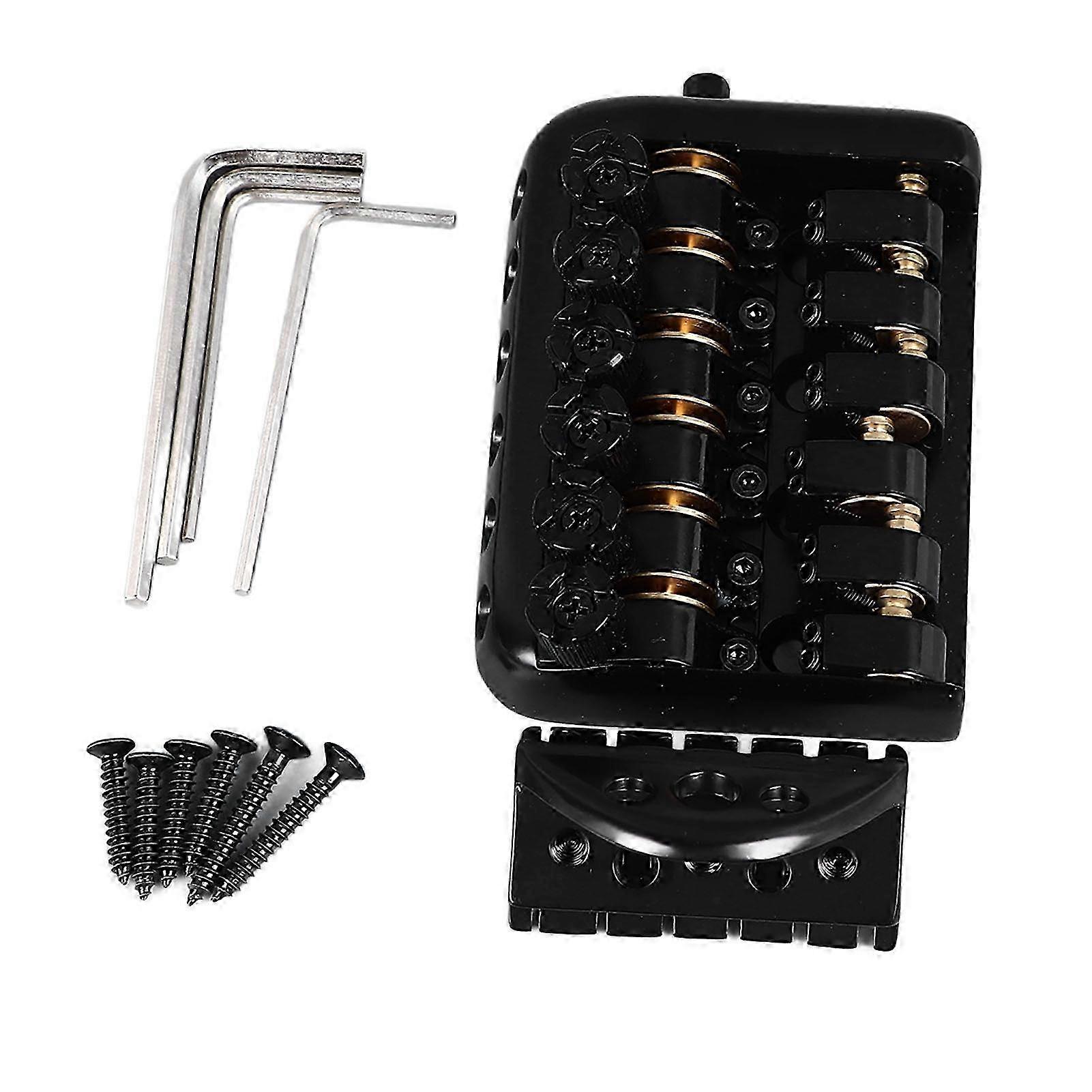 Headless Guitar Bridge Tailpiece Fixed 6 String Electric Guitars Roller Saddle Replacement