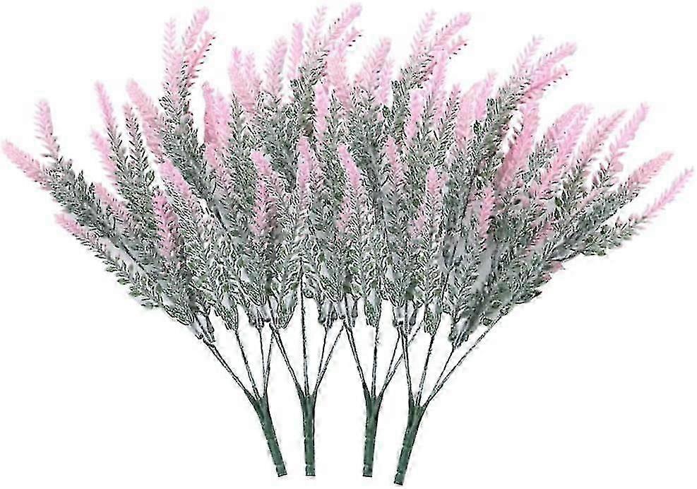 4Pcs Artificial Lavender Flower Bouquets Red