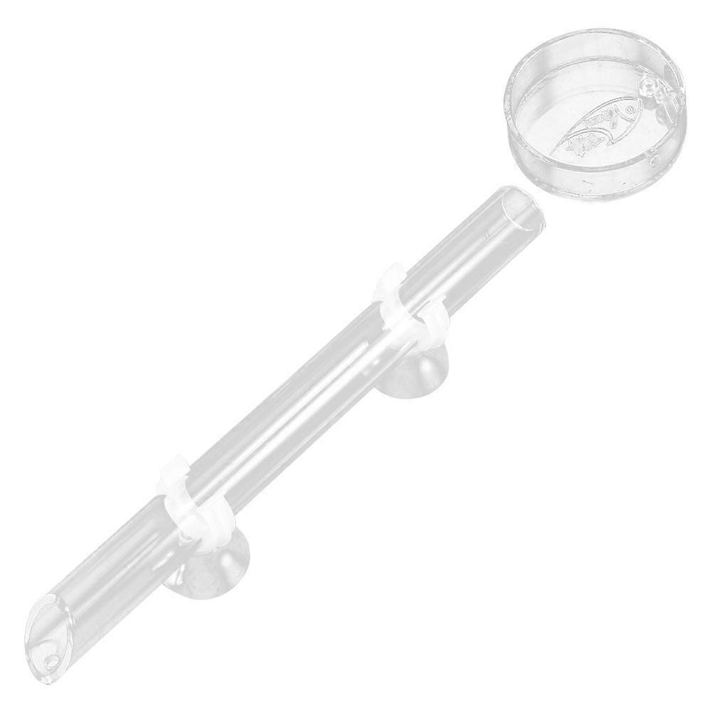 Akrylfoderbehållare för utfodring 1set akvariumräkor matarrör vit