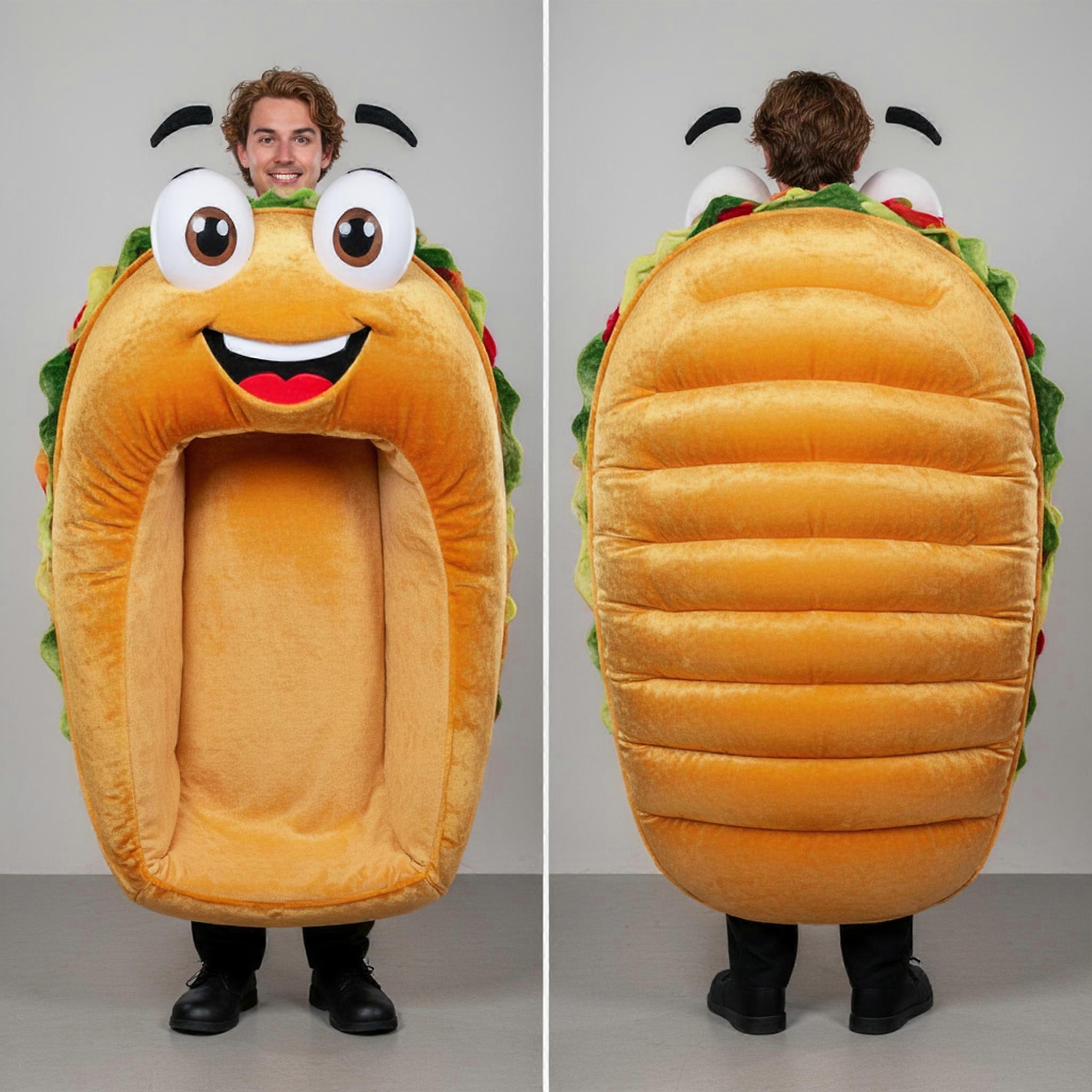 MASTICOT Golden Plush Tacos Mascot