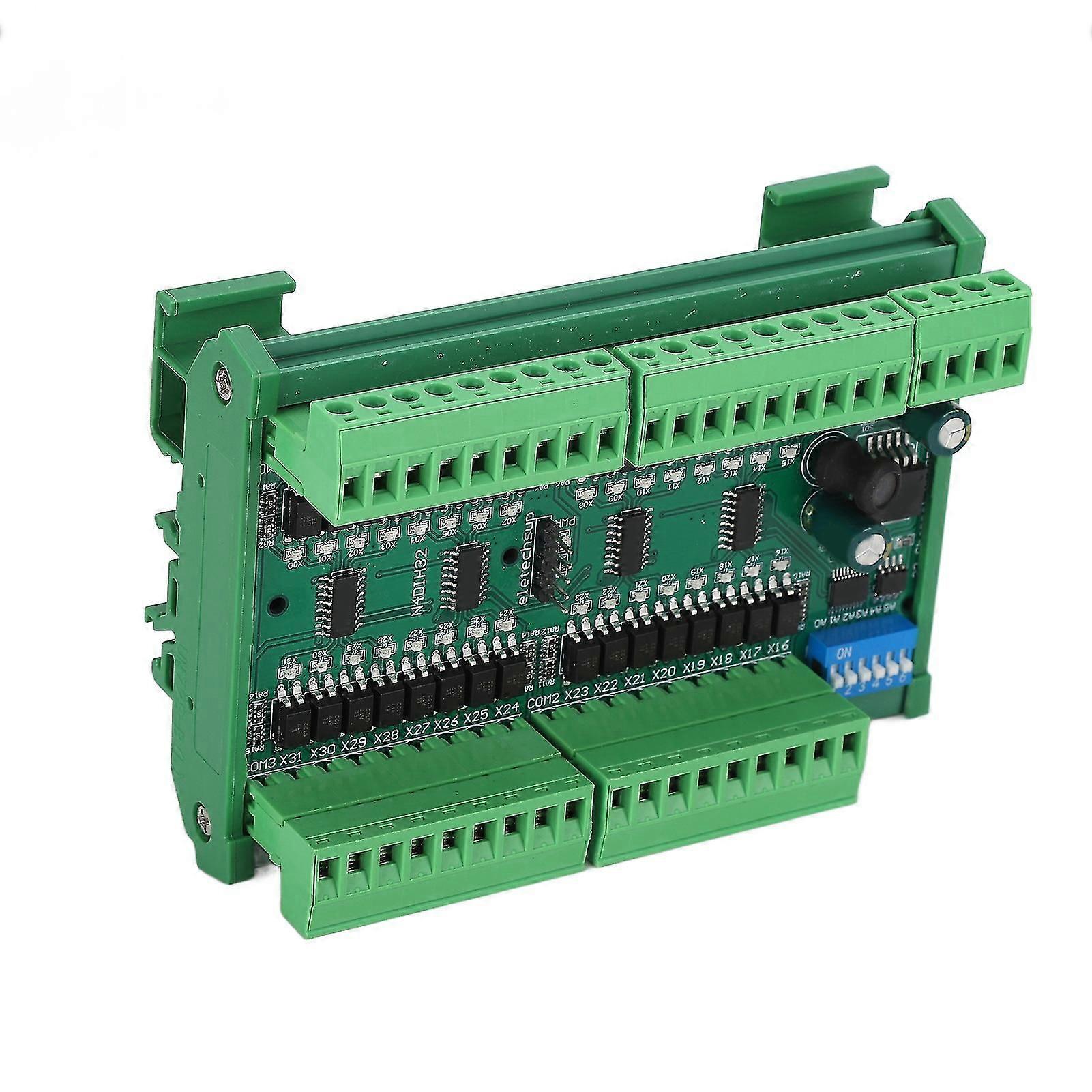 High Level 32 Channel RS485 Input Controller DIN Rail Isolated PLC Switch Acquisition Board PNP with Shell