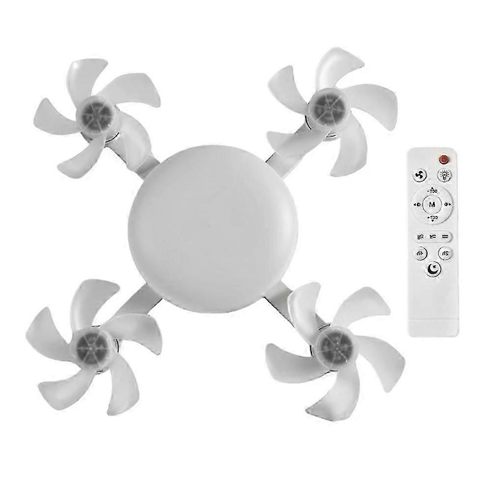 E27 LED Ceiling Fan Light with Remote Control Dimmer Function 60W Ceiling Light Drone Shaped Fan Light