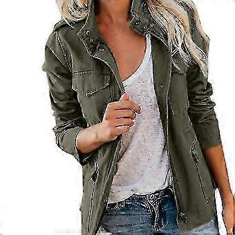 Solid color cardigan for women with long sleeves and casual style