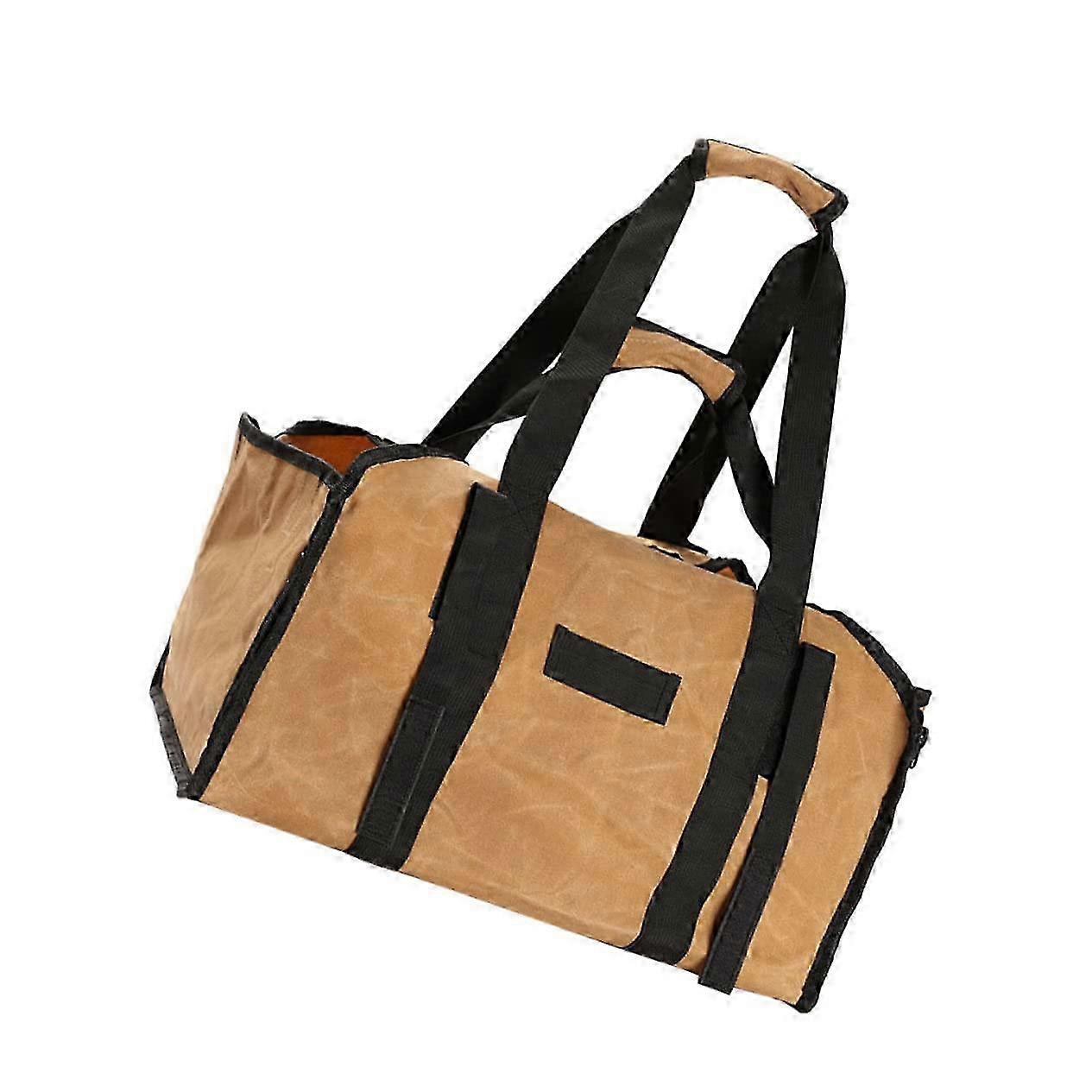 Spacious Canvas Wood Carrier Bag