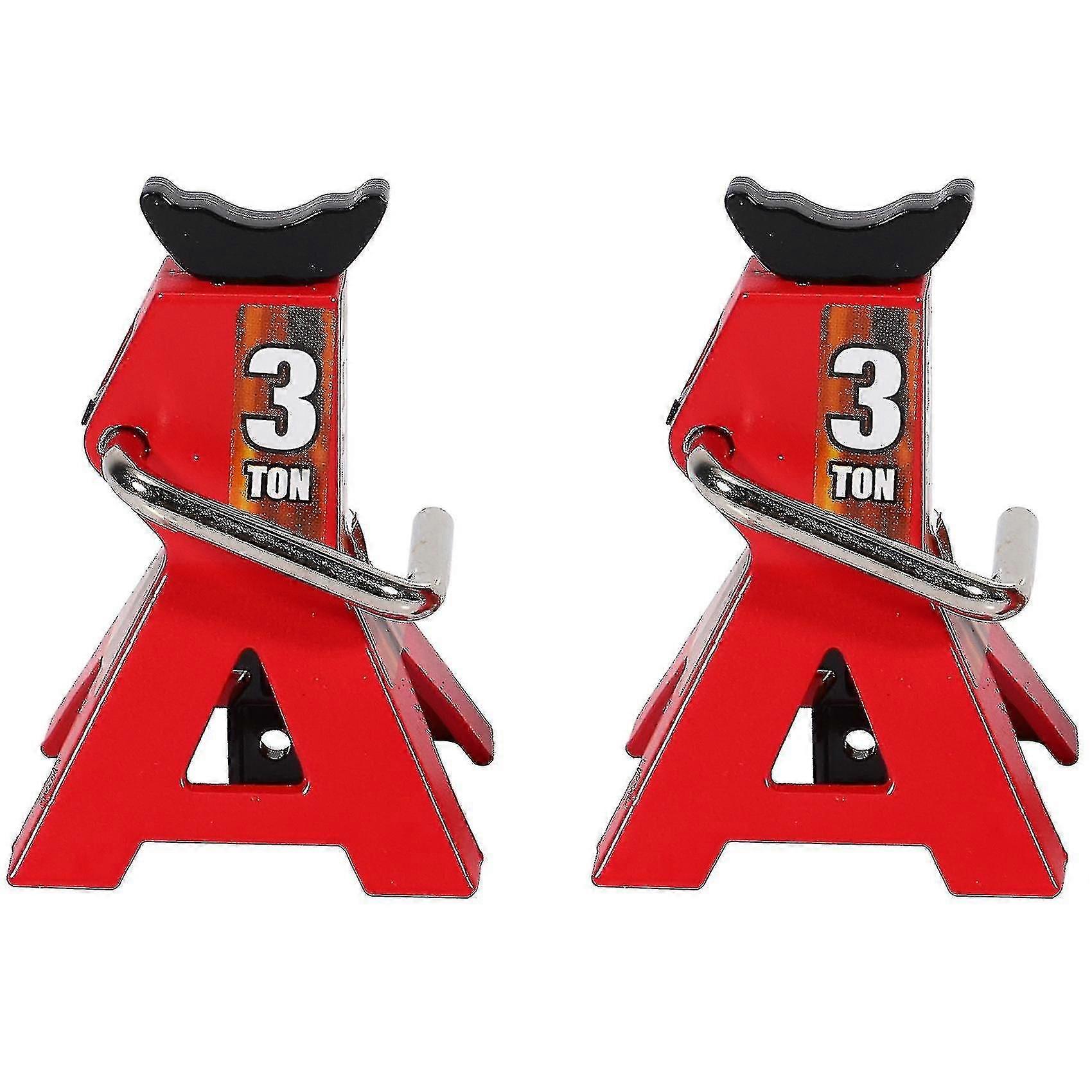 2pcs Métal 3 Ton Simulé Jack Rouge
