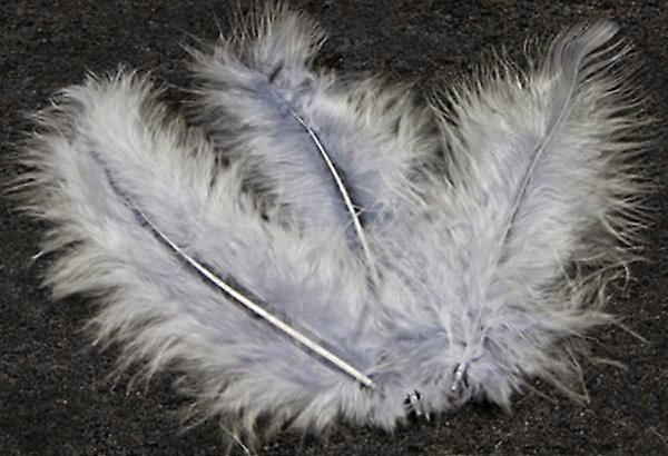 20 Grey Decorative Feathers 5.5 cm