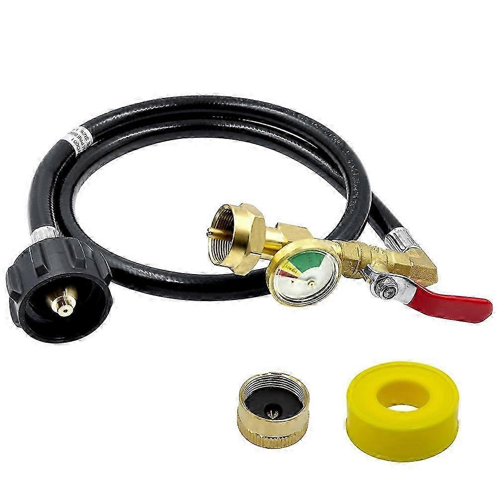 4FT Propane Refill Hose with Gauge