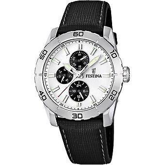 Festina men Quartz Analog Man Watch with Cowskin Bracelet F16607/1