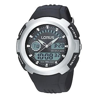 LORUS ure Quartz analog mand ur med R2325DX9 gummi armbånd
