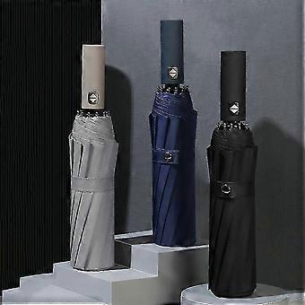UV Protection Rain & Wind Resistant Fully Automatic Folding Umbrella with 12 Ribs Portable Sun Parasol