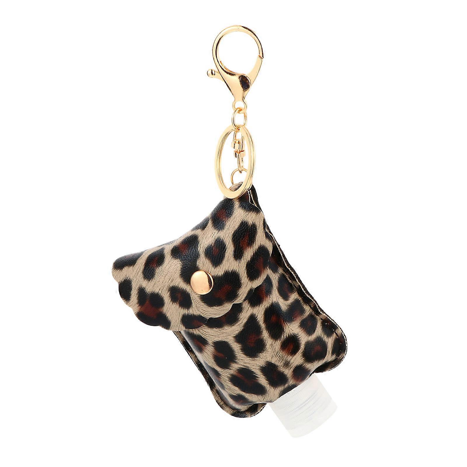 Decorative Keychain Hand Bottle for Decor 2Pcs Leopard Style