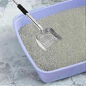 hard Stainless Steel Scoop Kitty Litter Scoop Metal Spoon Puppy Litter Sifter Scoop Dog Pooper Scooper Dog Litter Scoop good-WHBYV