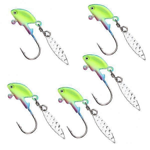 2X 5pcs Shad Jigs Head Baits Swimbait Hooks Multicolor 7g
