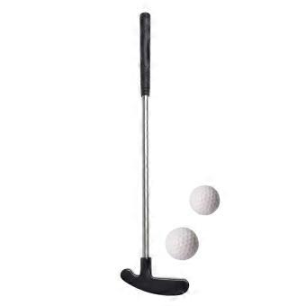 1 Set Mini Golf Putter Club with 2 Golf Balls TPR Grip Right Left Handed Stainless Steel Golf Club Kids Adults Table Game Golf Putter Training IVX