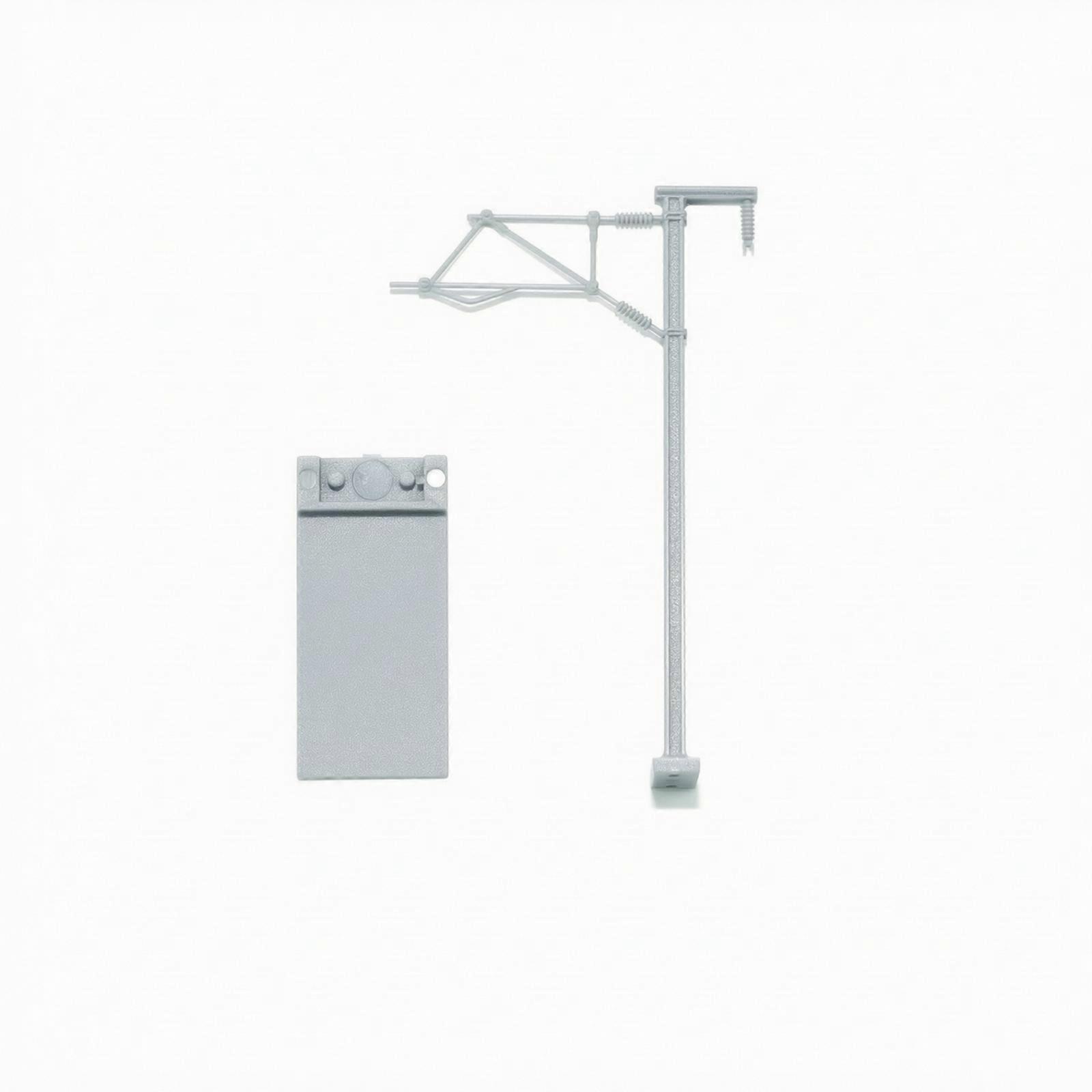 Catenary Pole with Rectangular Base | Realistic Design, Detailed Overhead Arm